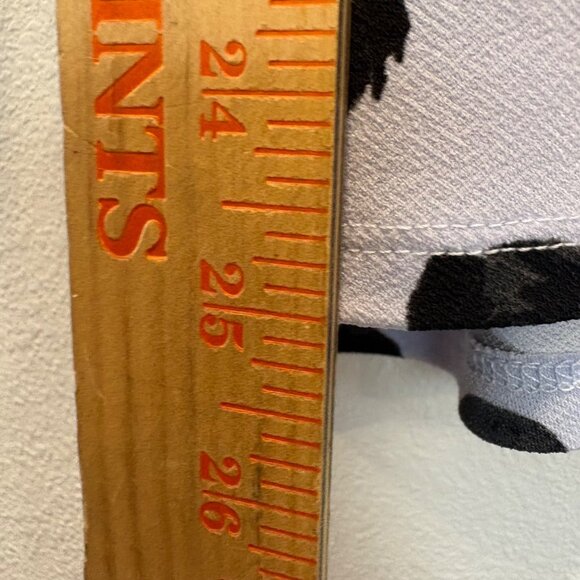 Worthington Womens XXL Polka Dot Bell Sleeve Top Light Purple & Black Work - Picture 6 of 7